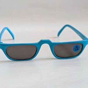 NWT Vintage 90's Nylon Rectangle Reading Glasses (S. Royal Blue)